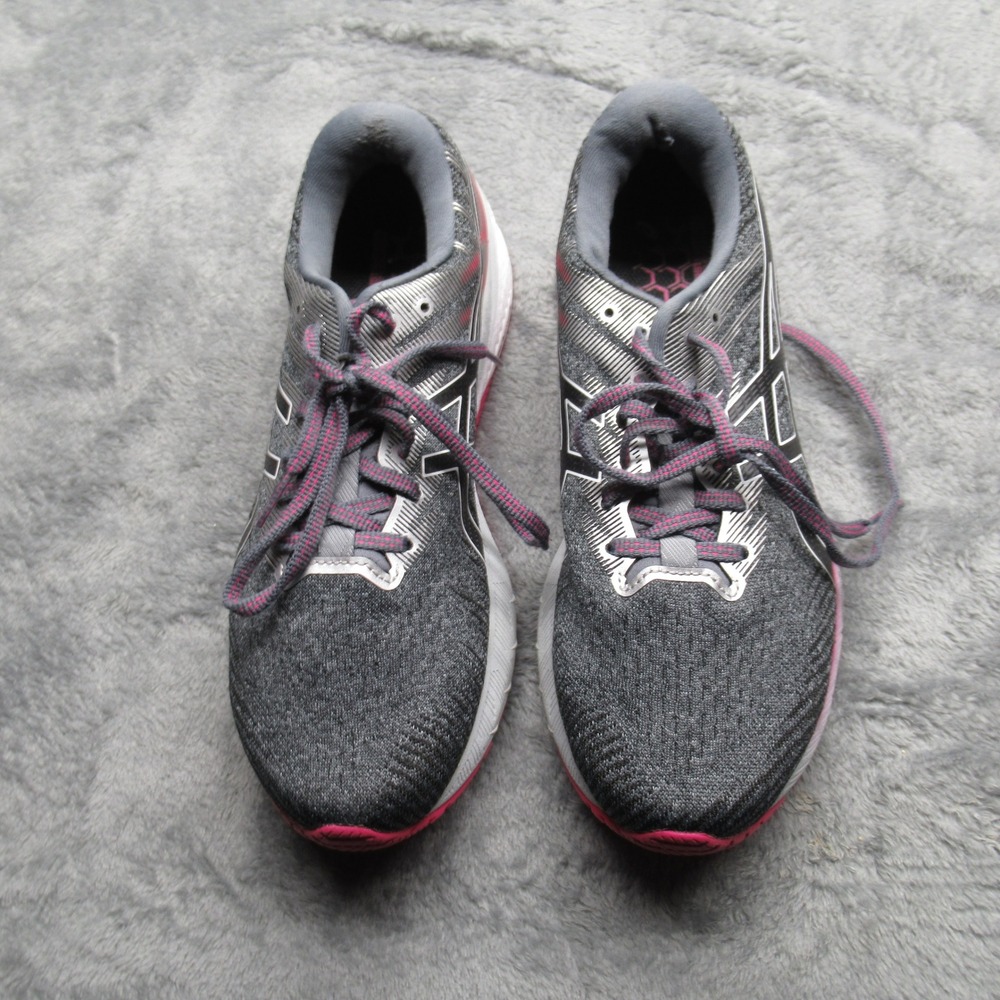 Asics GT-2000 10 Running Shoes Womens 10 Gray Pink Lace Up Cushioned Lightweight